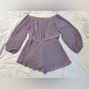 She + Sky Lavender pleated Romper